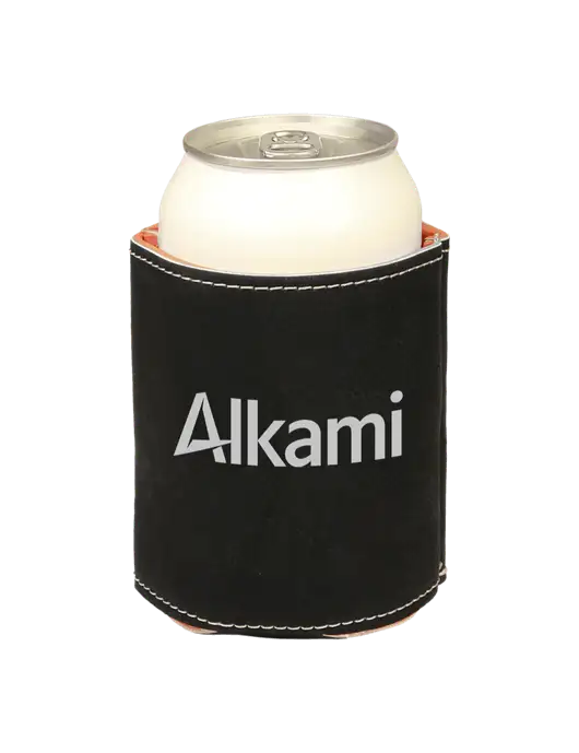Black Leatherette Beverage Holder w/Alkami Logo