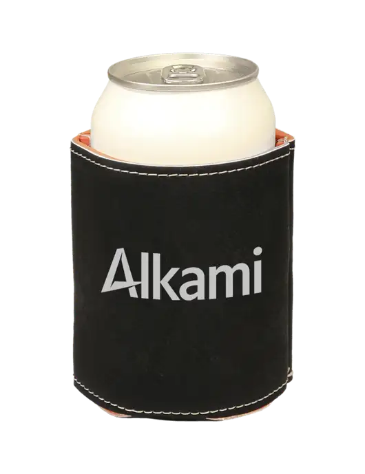 Black Leatherette Beverage Holder w/Alkami Logo