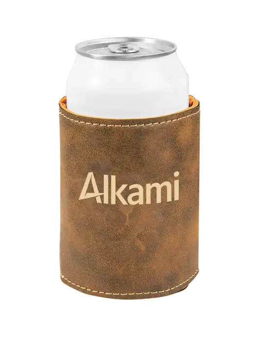 Rustic Leatherette Beverage Holder w/Alkami Logo
