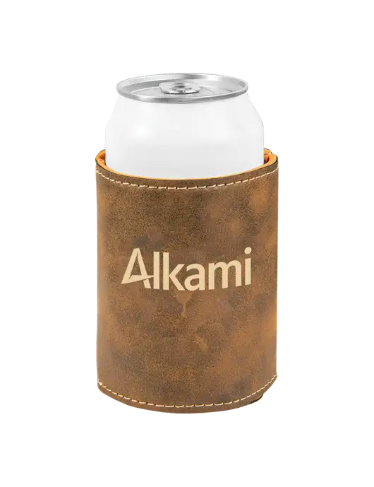 Rustic Leatherette Beverage Holder w/Alkami Logo