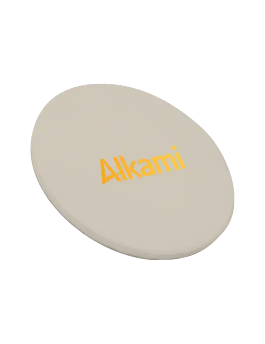 Round Sandstone Coaster w/Alkami Logo