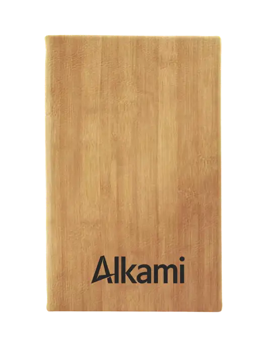 Bamboo Leatherette 5.25 x 8.25 Journal w/Alkami Logo