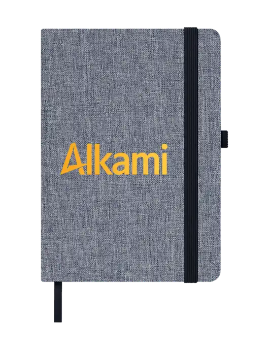 Twill Grey Heathered 5 x 7 Journal w/Alkami Logo