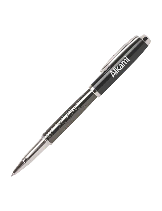Modernist Black Rollerball Pen - Black Ink w/Alkami Logo