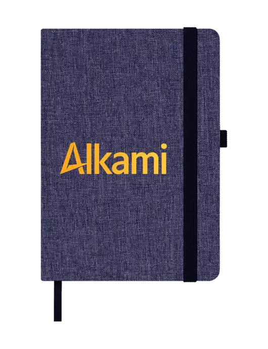 Twill Navy Heathered 5 x 7 Journal w/Alkami Logo