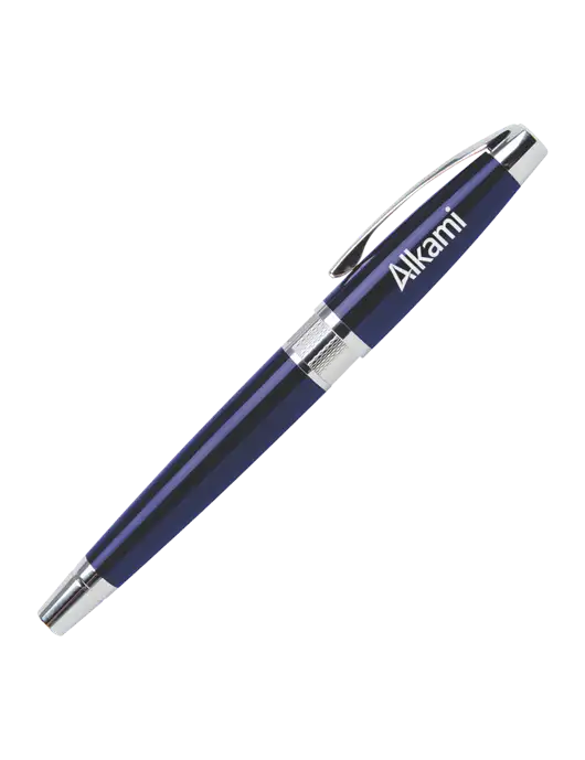 Masscotti Navy Rollerball Pen - Black Ink w/Alkami Logo