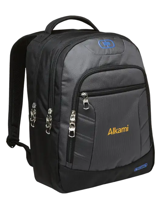 OGIO Dark Grey/Royal Blue Colton Laptop Backpack  w/Alkami Logo