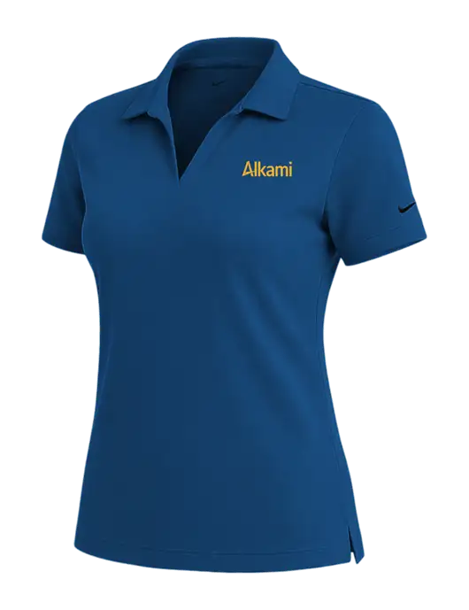 NIKE Dark Royal Womens Dri-Fit Micro Pique Polo w/Alkami Logo
