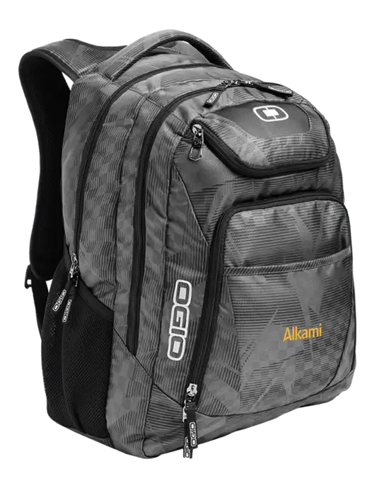 OGIO Race Day Silver Excelsior Laptop Backpack w/Alkami Logo