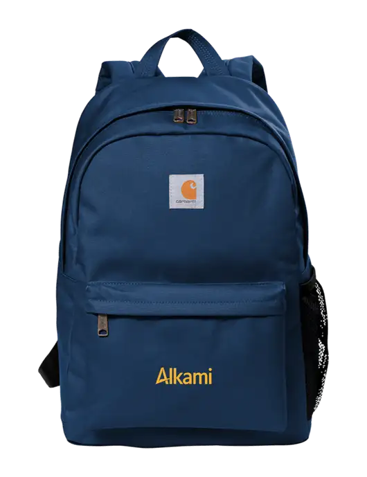 Carhartt Navy Canvas Backpack w/Alkami Logo