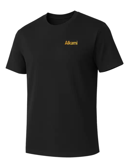 Allmade Deep Black Organic Cotton Tee w/Alkami Logo