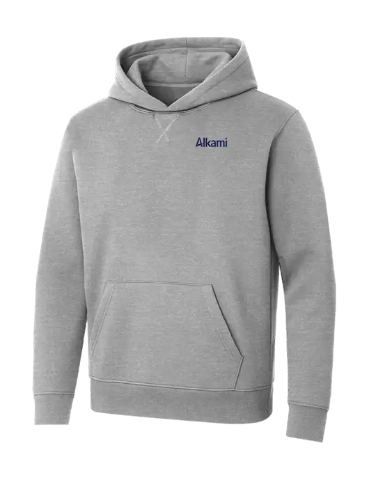 Allmade Granite Grey Heather Organic French Terry Pullover Hoodie w/Alkami Logo