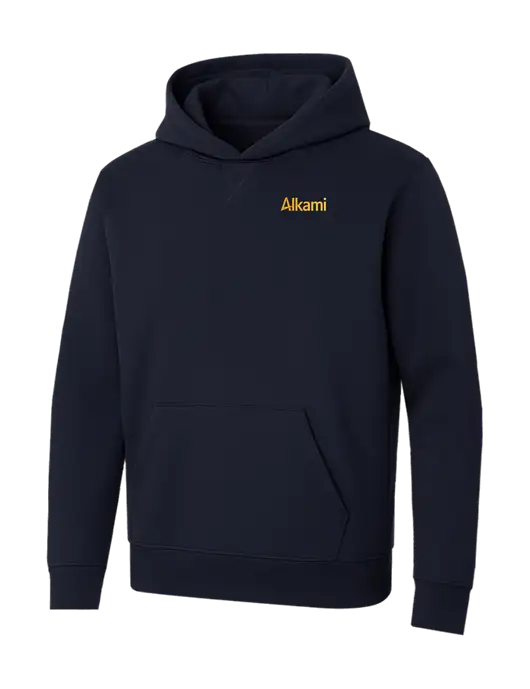 Allmade Dark Navy Organic French Terry Pullover Hoodie w/Alkami Logo