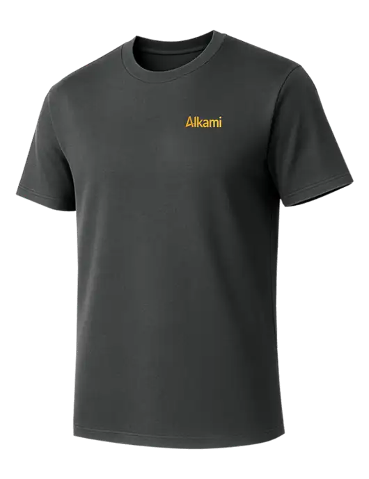 Allmade Charcoal Grey Organic Cotton Tee w/Alkami Logo