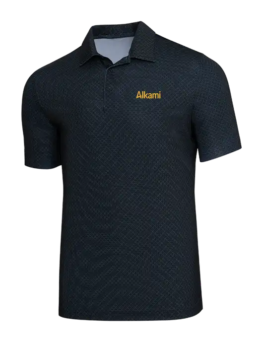 Adidas Black Diamond Dot Print Polo w/Alkami Logo