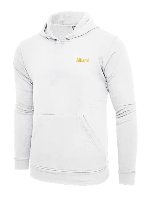 Adidas White Fleece Hooded Sweatshirt w/Alkami Logo