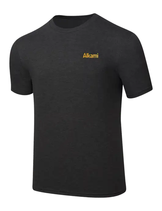 Simply Soft Black Frost 4.5oz  Poly/Combed Ring Spun Cotton T-Shirt w/Alkami Logo