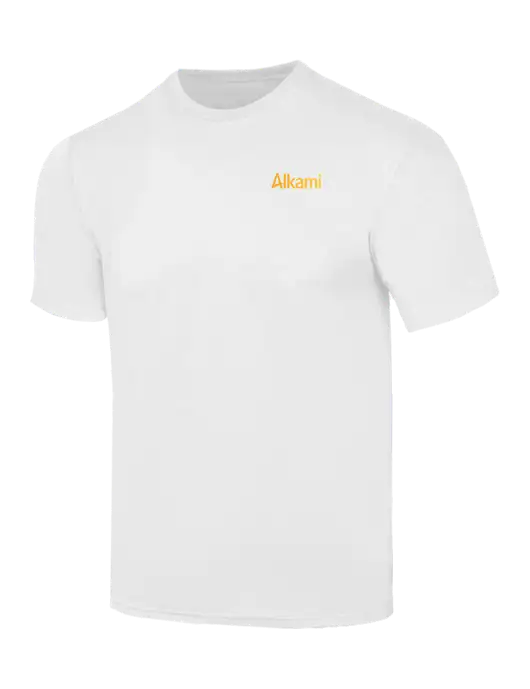 Simply Soft White 4.5oz  Poly/Combed Ring Spun Cotton T-Shirt w/Alkami Logo