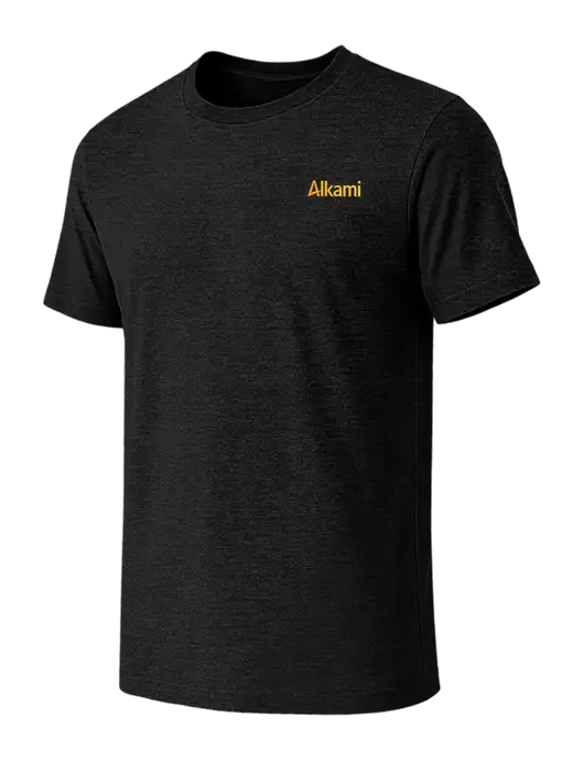 BELLA+CANVAS Black Heather CVC Short Sleeve Tee w/Alkami Logo