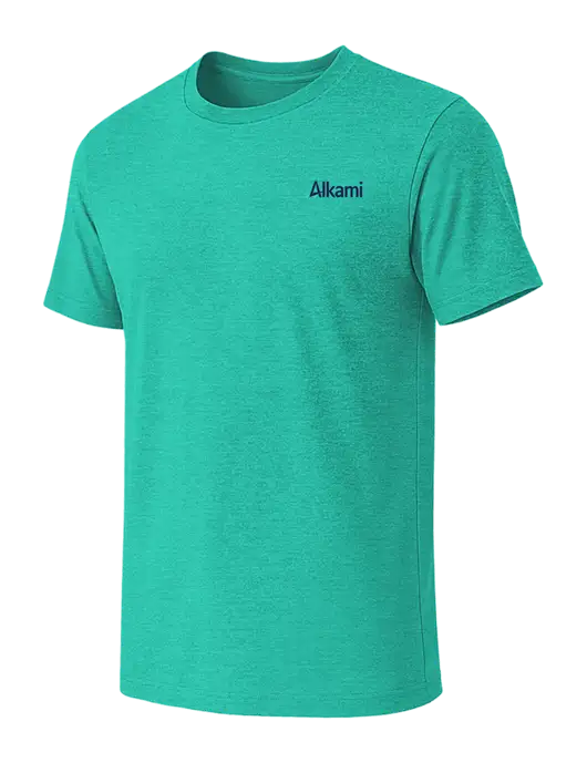 BELLA+CANVAS Heather Teal CVC Short Sleeve Tee w/Alkami Logo