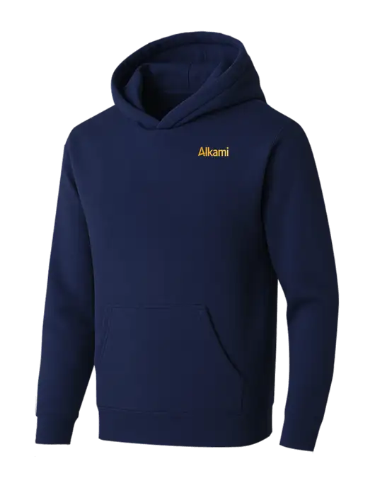 BELLA+CANVAS Navy Sponge Fleece Pullover Hoodie w/Alkami Logo