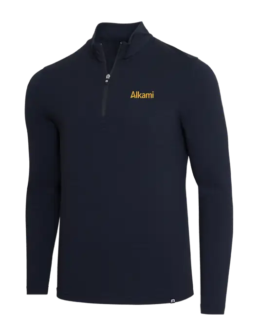TravisMathew Black Crestview 1/4 Zip w/Alkami Logo