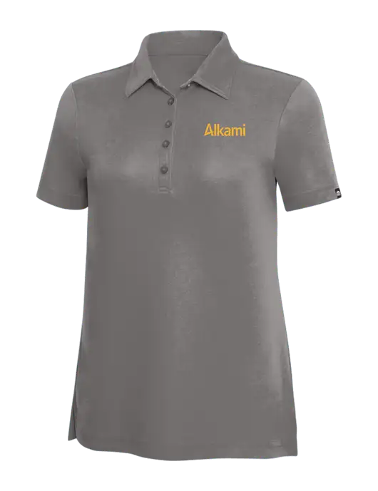 TravisMathew Grey Solid Womens Oceanside Polo w/Alkami Logo