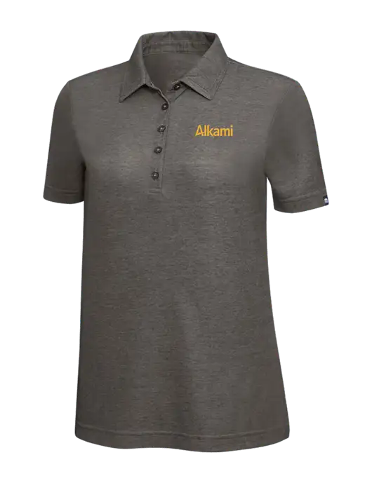 TravisMathew Black Heather Womens Oceanside Polo w/Alkami Logo
