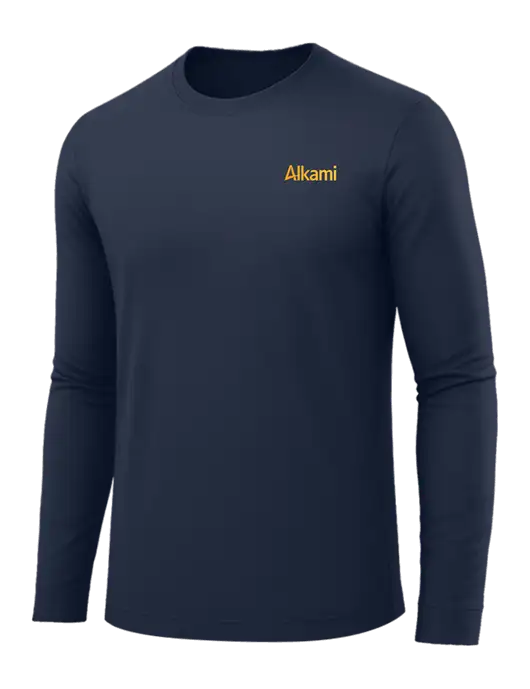 Long Sleeve Navy PosiCharge Competitor Tee w/Alkami Logo