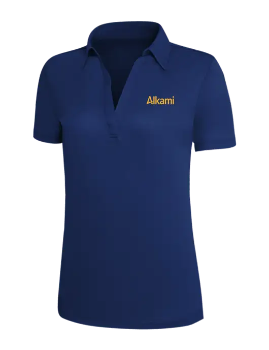 Dark Royal Silk Touch Womens Performance Polo w/Alkami Logo