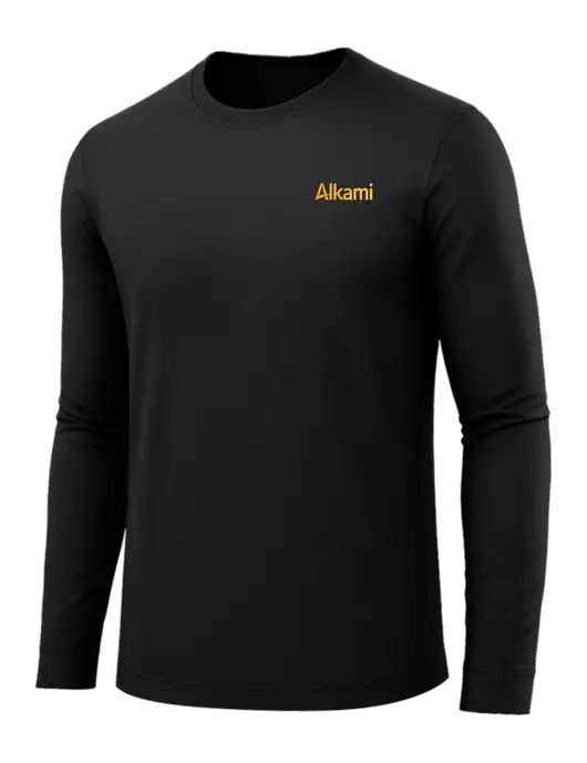Long Sleeve Black PosiCharge Competitor Tee w/Alkami Logo