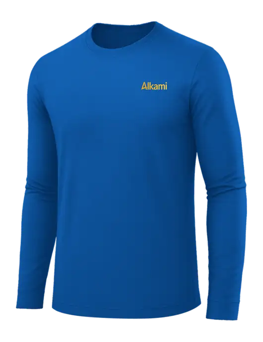Long Sleeve Royal Blue PosiCharge Competitor Tee w/Alkami Logo