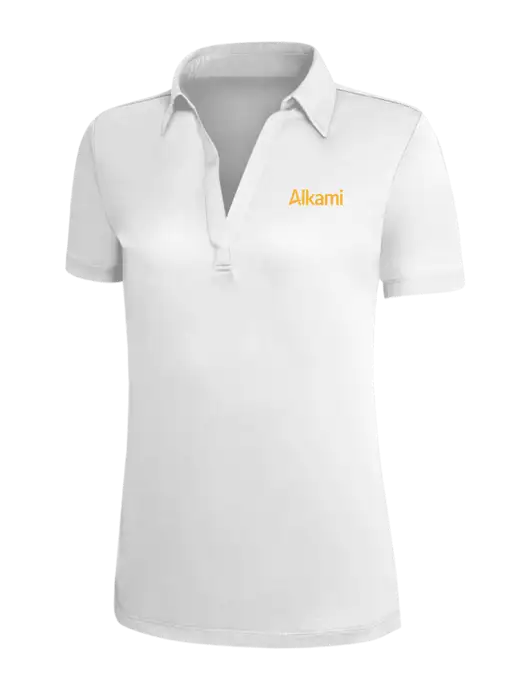 White Silk Touch Womens Performance Polo w/Alkami Logo