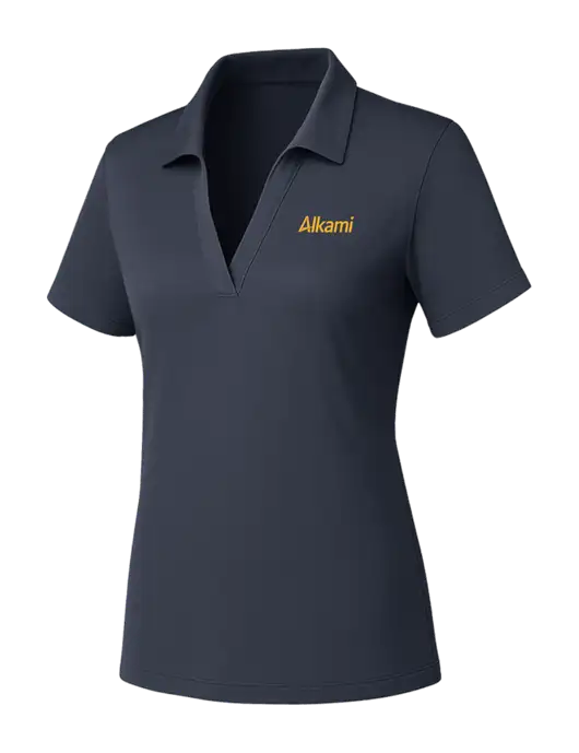 Womens Dark Grey PosiCharge RacerMesh Polo w/Alkami Logo