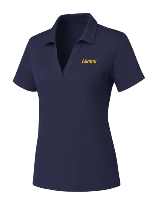 Womens Navy PosiCharge RacerMesh Polo w/Alkami Logo