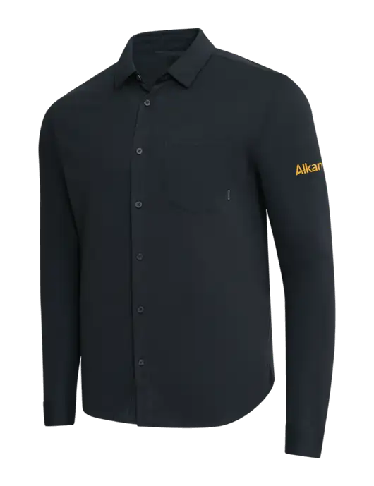 OGIO Black Extend Long Sleeve Button Up Shirt w/Alkami Logo