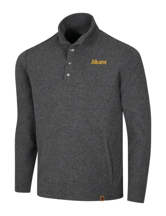 Russell Outdoors Dark Grey Heather Basin Snap Pullover w/Alkami Logo