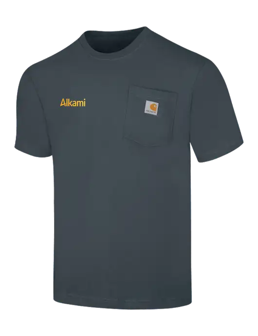 Carhartt Loose Fit Workwear Dark Slate Blue Short Sleeve Pocket T-Shirt w/Alkami Logo