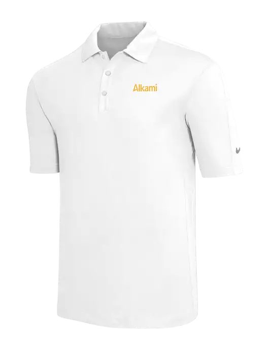 Nike White Tech Sport Dri-FIT Polo w/Alkami Logo