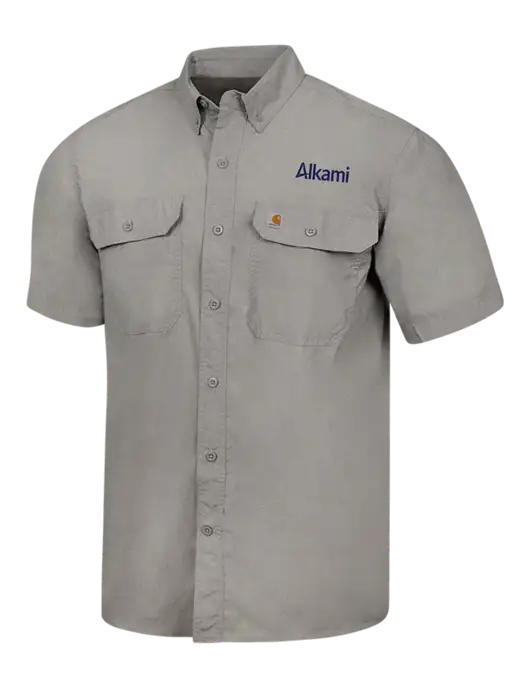 Carhartt Force Light Grey Solid Short Sleeve Shirt w/Alkami Logo