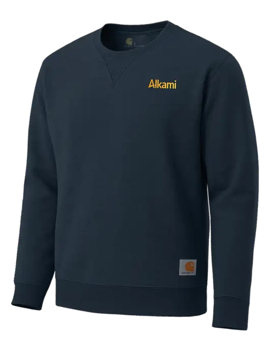 Carhartt Navy Midweight Crewneck Sweatshirt w/Alkami Logo