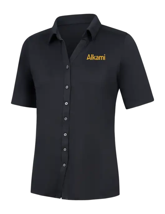 Womens Black City Stretch Top w/Alkami Logo