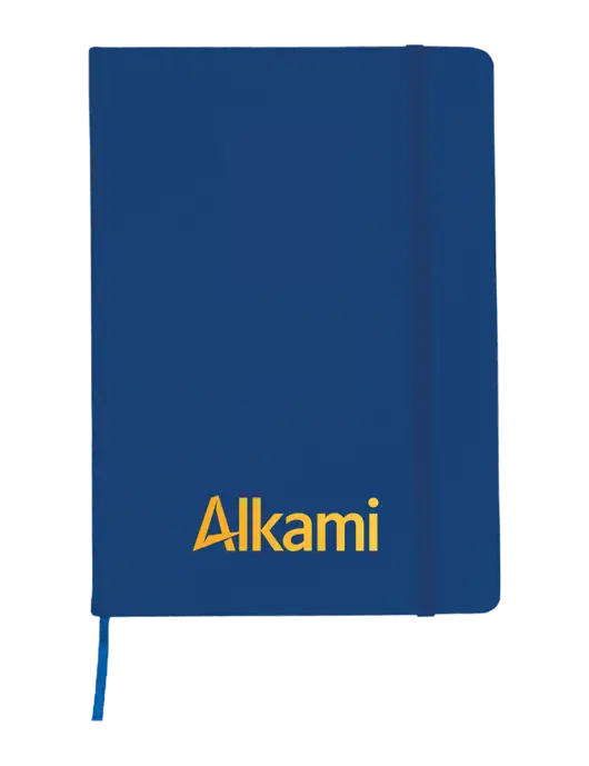 Light Navy Blue Comfort Touch Bound Journal 5" X 7" w/Alkami Logo