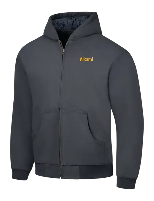 CornerStone Charcoal Duck Cloth Hooded Work Jacket w/Alkami Logo