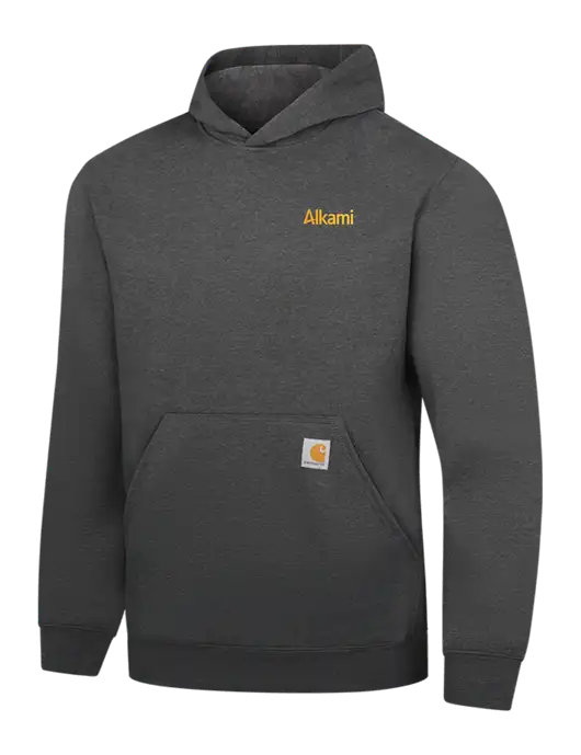 Carhartt Dark Grey Heather Midweight Hooded Sweatshirt w/Alkami Logo