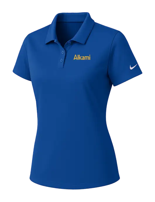Nike Womens Dark Royal Dry Essential Solid Polo w/Alkami Logo