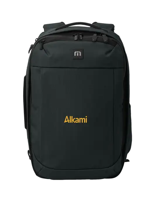 TravisMathew Black Convertible Backpack w/Alkami Logo
