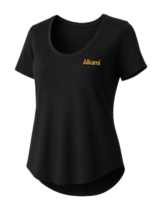 Mercer+Mettle Womens Black Stretch Jersey Relaxed Scoop w/Alkami Logo