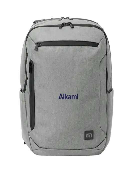 TravisMathew Light Grey Heather Duration Backpack w/Alkami Logo