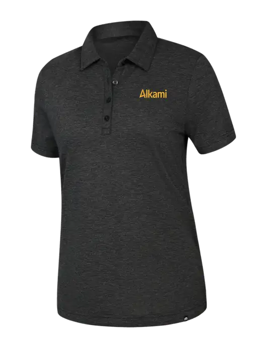TravisMathew Womens Black Heather Sunnyvale Polo w/Alkami Logo